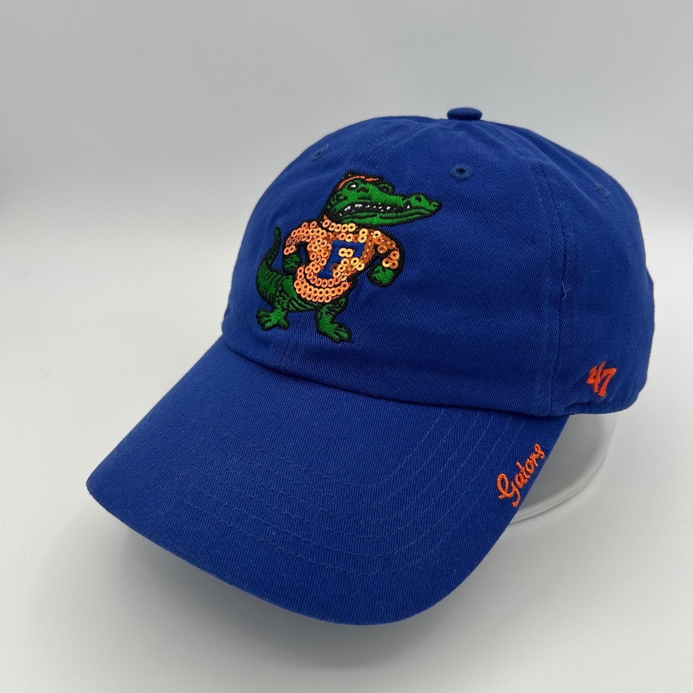 Florida Gators Hat‎ 47 Brand Clean Up Unisex OSFM Blue Cotton Sequin Mascot Y2K